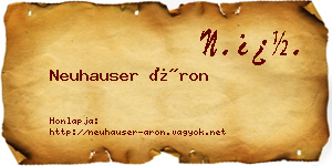 Neuhauser Áron névjegykártya